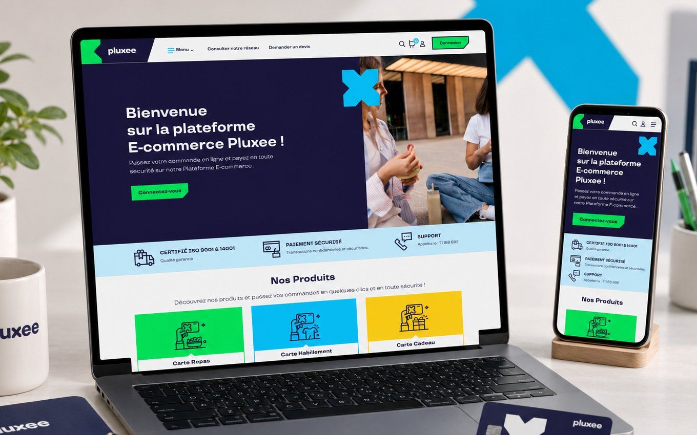 Plateforme E-commerce Pluxee, sur ordinateur et sur mobile